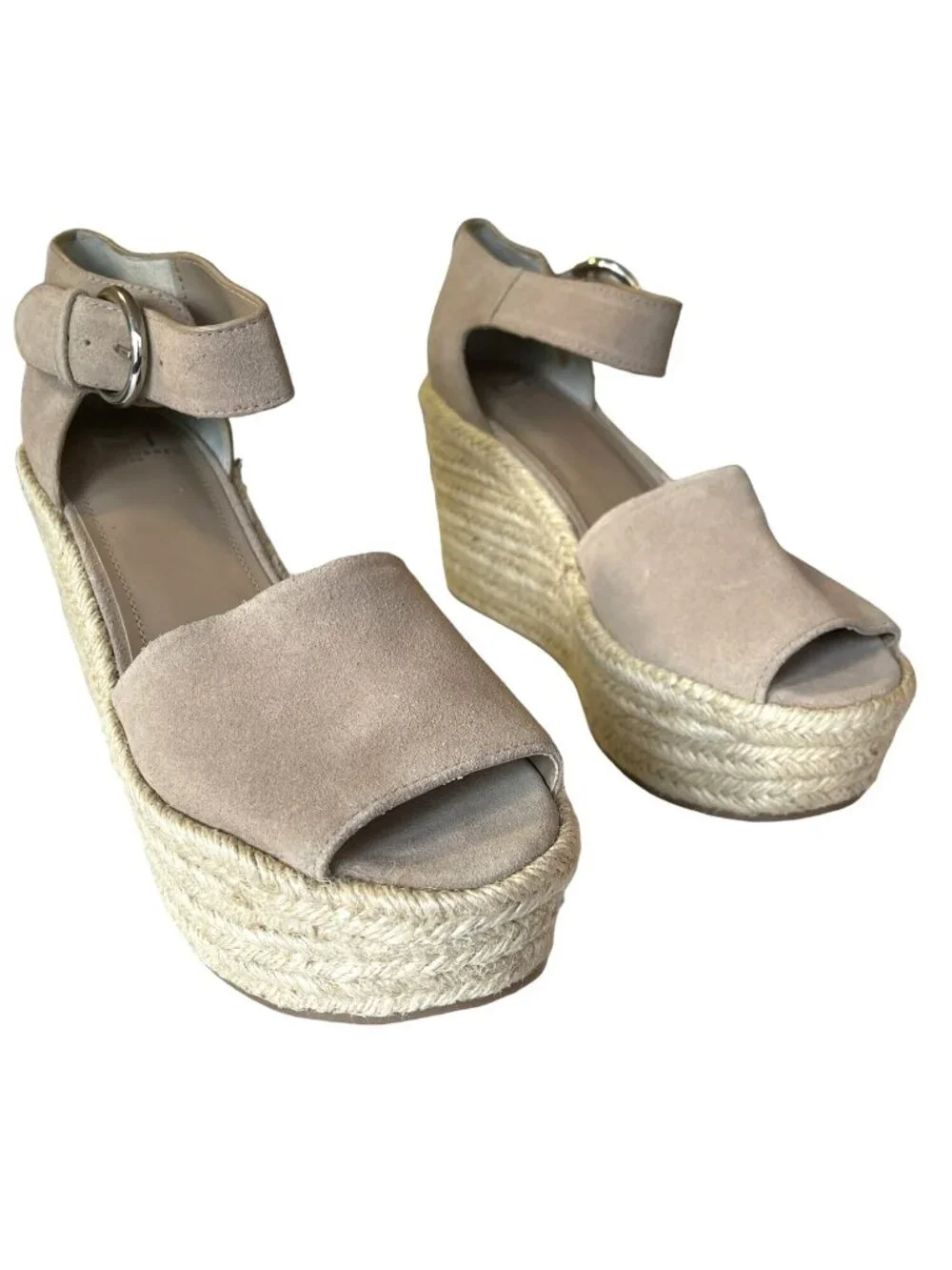 New Marc Fisher Alita Platform Espadrille Wedge Heel Sandal Shoes 9.5